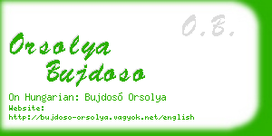 orsolya bujdoso business card